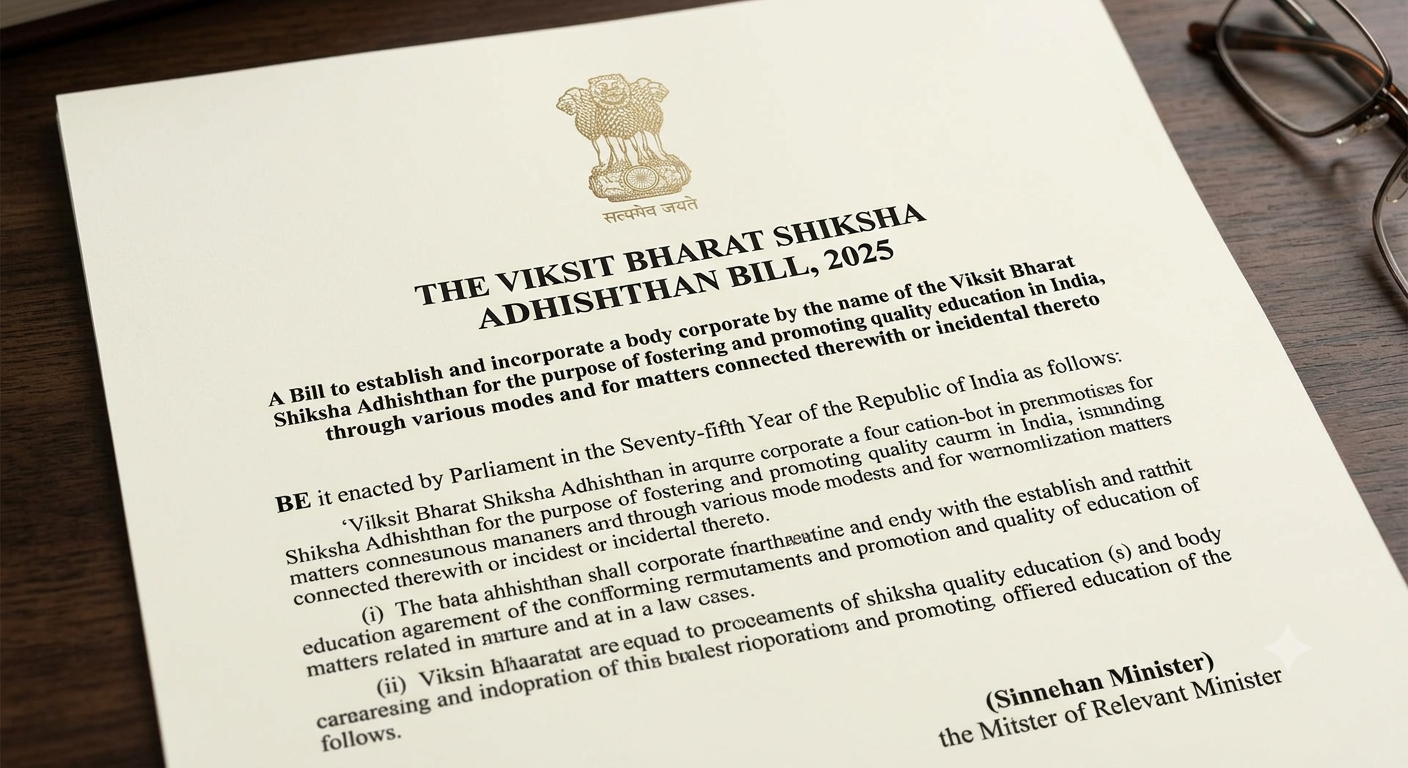 The Viksit Bharat Shiksha Adhishthan Bill, 2025 — An Explanatory Analysis